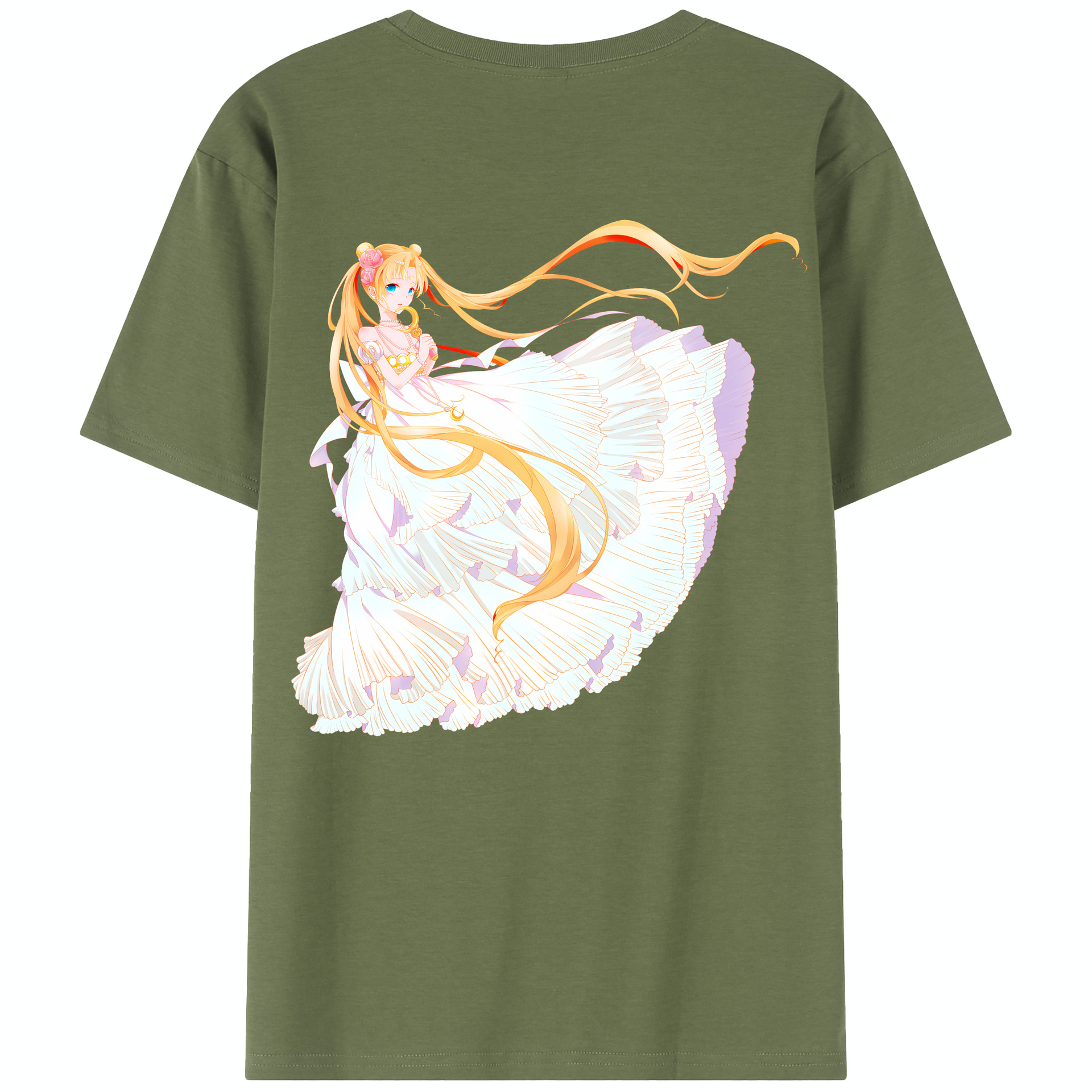 （画像用） 美少女戦士セーラームーン 愛野 美奈子 あいの みなこ Sailor Moon Aino Minako 綿100％半袖Tシャツ（背面プリント）